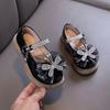 Nuovo stile primavera-autunno da signorina, scarpe basse da bambina, scarpe da principessa con strass, scarpe in pelle, scarpe per esibizioni di danza