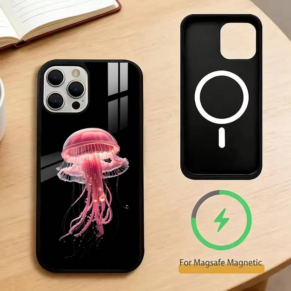 Jellyfish Oceanic   Phone Case For iPhone17,16,15,14,13,12,11 Plus,Pro Magnetic with Magsafe Wireless Charging