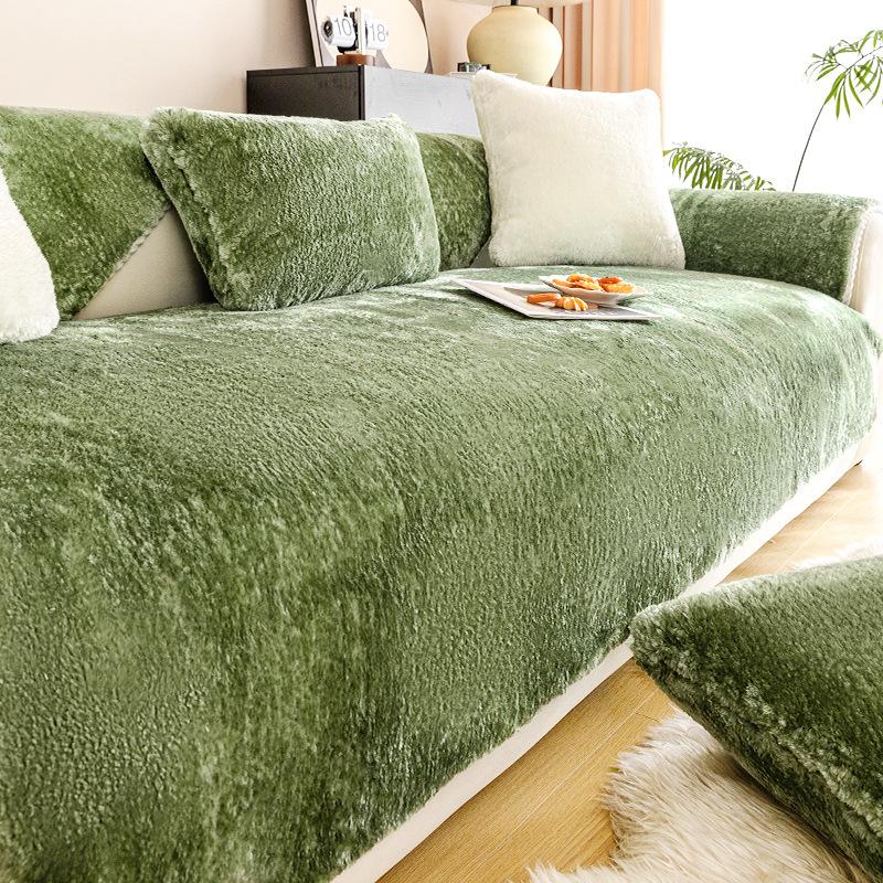 Winter Thickened Sheep-like Plush Sofa Cushion Affordable Luxury Style High-Grade Sofa Cover European-Style Simple Sofa Towel Full Cover Cloth