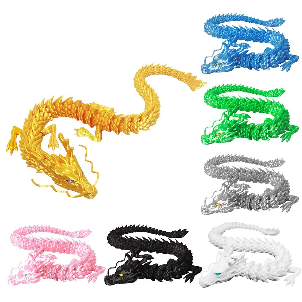 3D Printed Movable Dragon Toy, Dragon With Movable Joints, 3D Printed Dragon Toy Decoration, Stress Relief, Movable Dragon