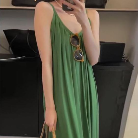 Dámské šaty Věku vzdorující Halter Šaty Volný Design s výklenky Skládaný Skládaný Smysl pro jednobarevné Šaty střední délky Nadměrná velikost