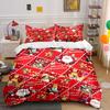 Santa, Gifts, Reindeer, Text. Bedding Sets Duvet Cover Sets Duvet Covers Pillowcases(1 * Duvet Cover 2 * Pillowcases Without Duvet Insert)