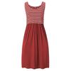 Plus Size Women Pregnancy Sleeveless Ladies Color Casual Dress