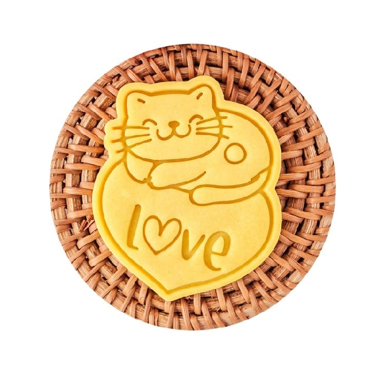Cookie Molds Cat Shaped Valentine's Day Cookie Cutters Easy to Use Baking Gadget