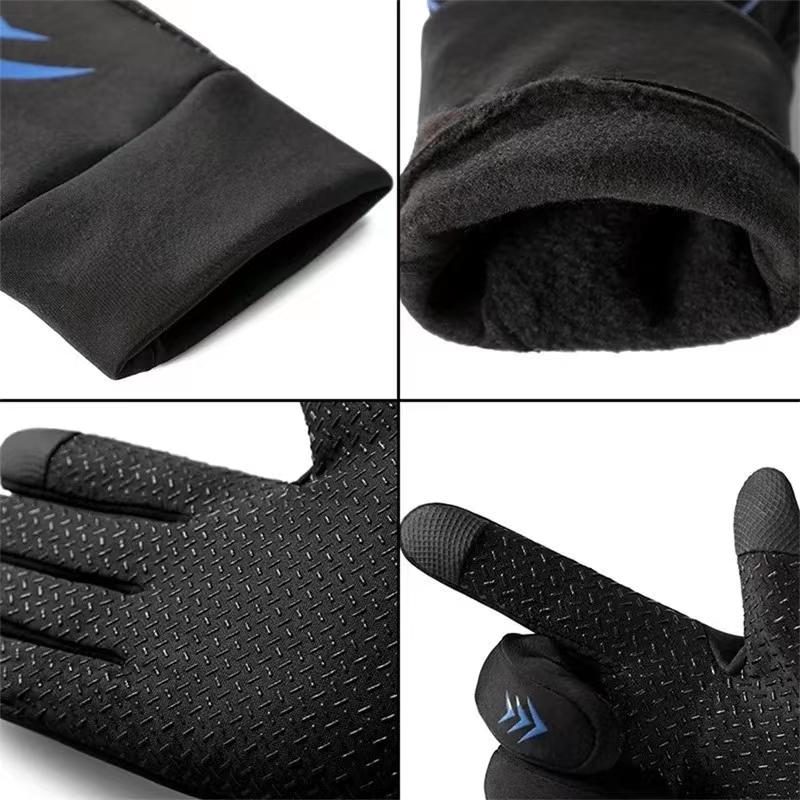 WRELS Herbst Winter Warme Fahrradhandschuhe Wasserdicht Thermisch Touchscreen Reiten Radfahren Skifahren Rutschfest Winter Fahrradhandschuhe Herren