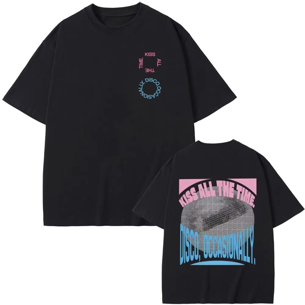 

Kiss All The Time Disco Occasionally Album Graphic T-shirt Men Women Fashion Casual T Shirt Male High Quality Cotton T-shirts... S разноцветный
