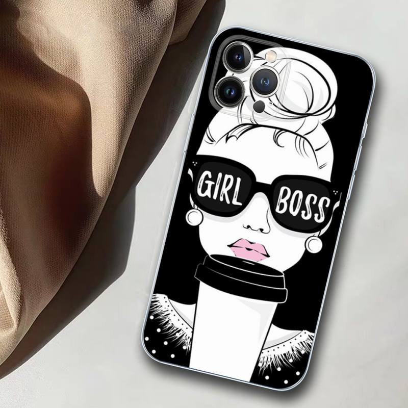 Kaffee und Mädchen Handyhülle Silikon Weich für iPhone 14 13 12 11 Pro Mini XS MAX 8 7 6 Plus X XS XR Hülle