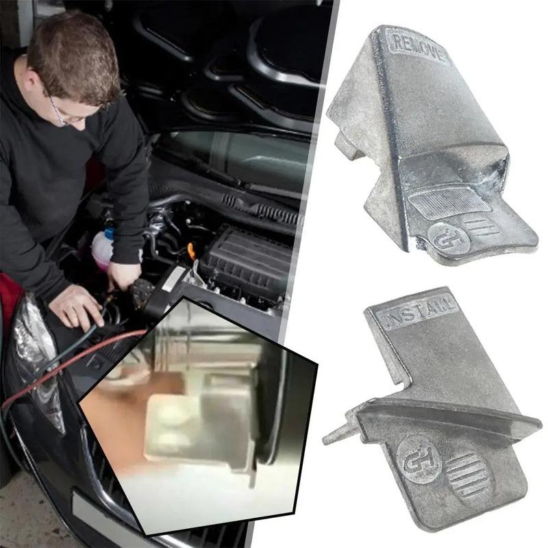 2ks Profesionální žebrovaný nástroj pro demontáž/montáž hnacího řemene Sada Nástrojů Zinková slitina Elastický pomocný řemen Výměna Auto Nákladní automobil Opravný doplněk