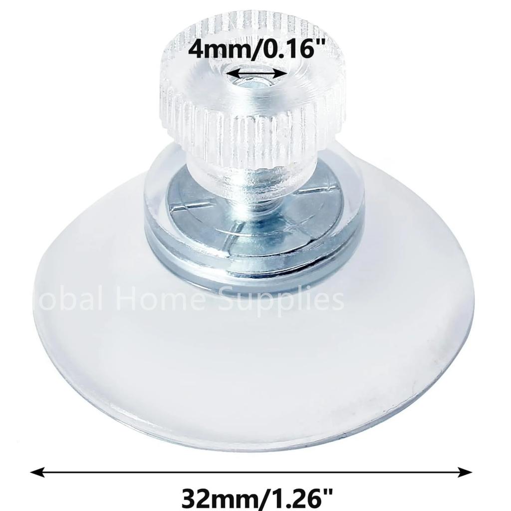 5/10Pcs Suction Cup Plastic Suction Pads 25/32/41/53 mm Clear PVC Sucker Pads Strong Adhesive Suction Holder with Screw Nut