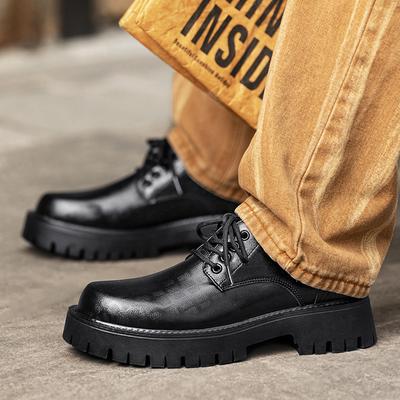 Pánské boty Derby s tlustou podrážkou Minimalistické a trendy styly Venkovní volnočasové business párty Mladistvé denní kožené boty do kanceláře