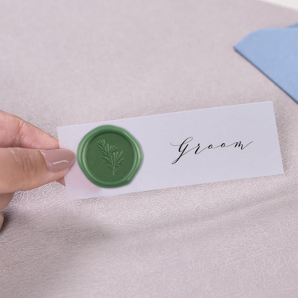 30 Pcs Self Adhesive Olive Branches Stickers 7 Colors Wax Seal Stickers Rosemary Wedding Invitation Envelope Seal Stickers