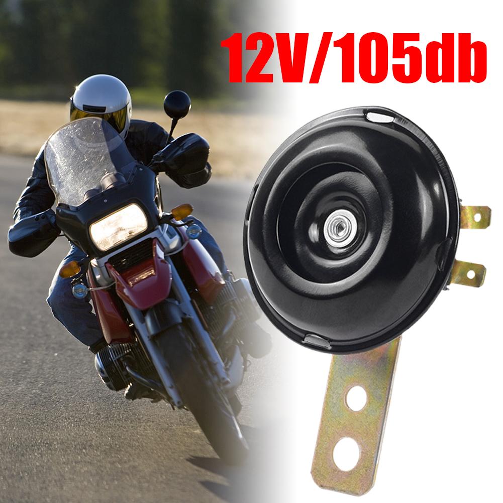 Motorcycle Horn 12V Super Loud Waterproof Round Speaker Universal Scooter Motorbike E-Bikes Modified Electric Horn Kit Accessory