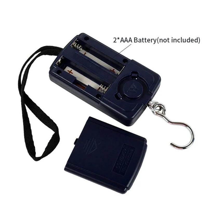 FLYSAND Mini Digital Scale 40kg X 10g for Fishing Luggage Travel Weighing Steelyard Hanging Electronic Hook Scale Fishing Tool