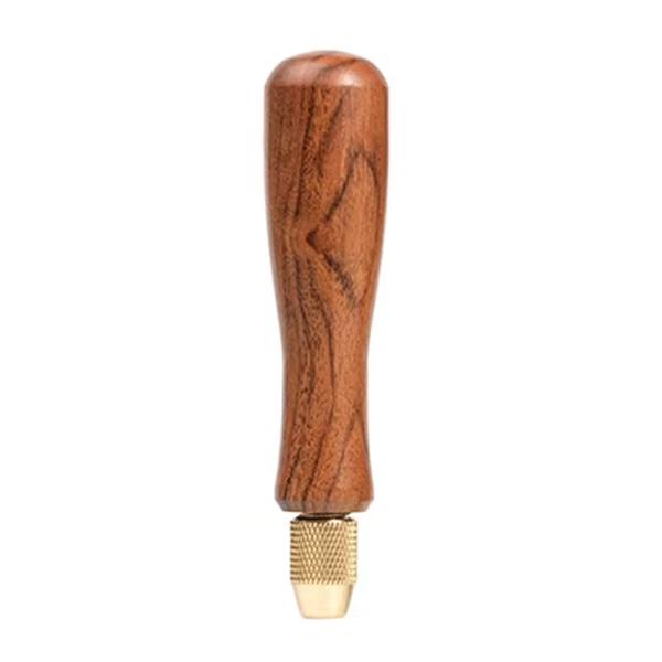 Heißer Verkauf Holzfeilenheft Holzgriffe mit Messing-Spannzange für kleine Feilen Zubehör DIY
