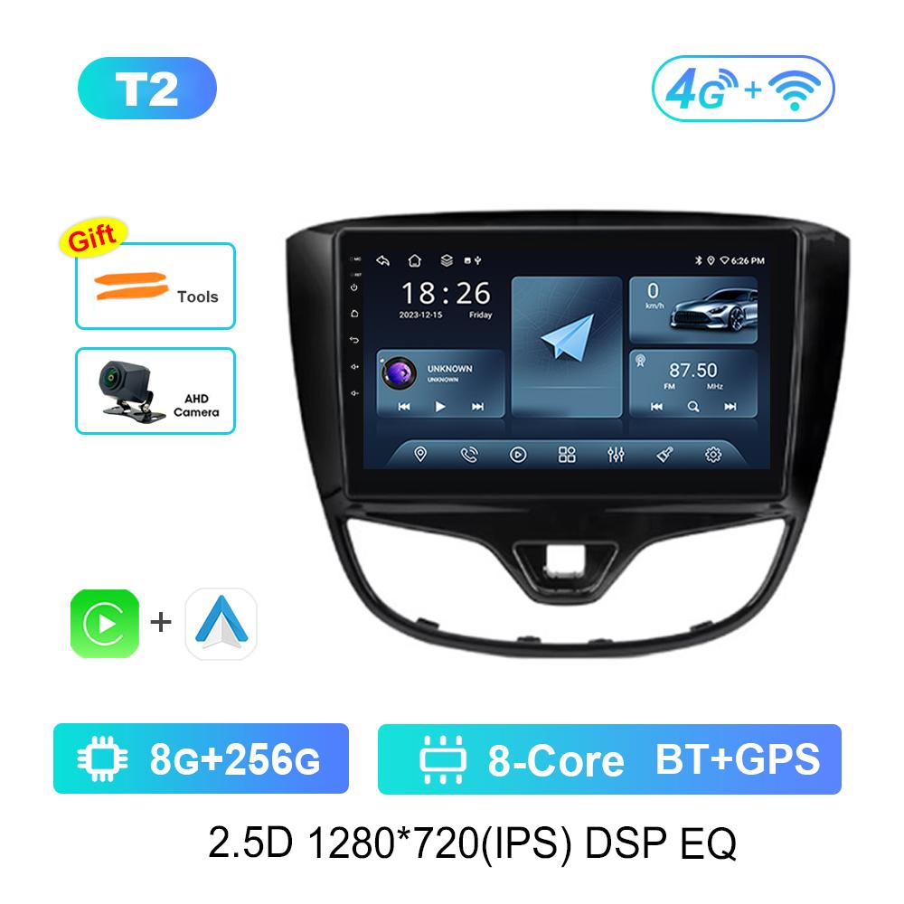 Video Multimedia Player 9 inch for Opel Karl 2017 - 2020 Android Car GPS Navi WiFi BT 4G WiFi Touch Screen Head Unit Cooling Fan