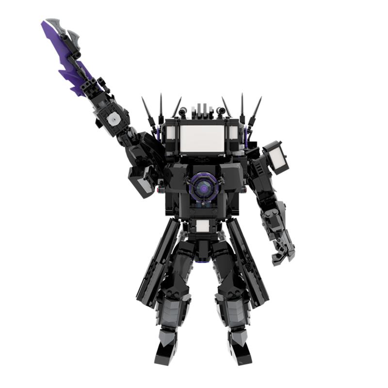 835 stk/sett Skibidi Toalett Giant Versjon Oppgradert Titan TV Mann Byggeklosser DIY Monterte Murstein Leker til gutter Julegaver