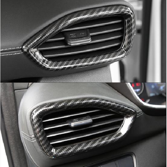 For - Hyundai Santa Fe Carbon Fiber L & R Air Outlet Vent Cover Trim