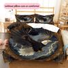 Lightning eagle  Pattern Bedding Quilt Set Quilt Cover Pillowcase Home Decoration  Gift (1 * duvet cover + 2 * pillowcase, without core)