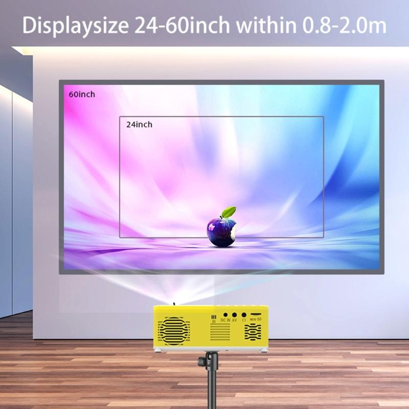 Portable Home Theater Projector Big Screen 1080P Display Perfect For Students And Family Entertainment