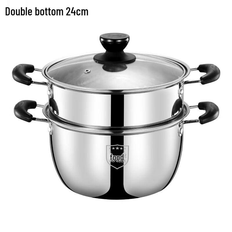 

ZISIZ Classic Stainless Steel Steamer Pot with Rack