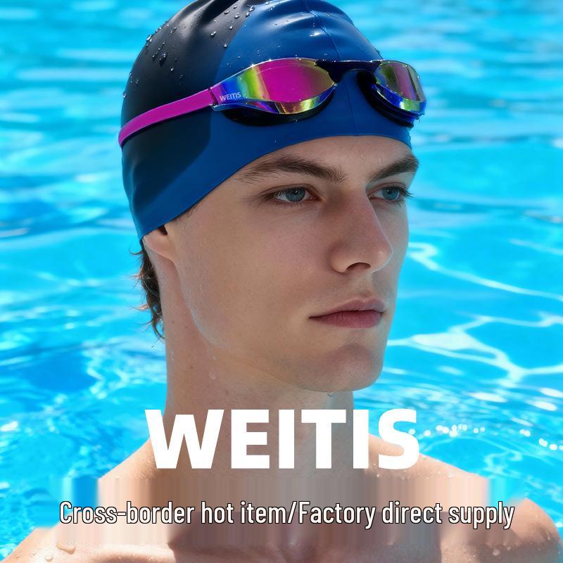 High-Definition Anti-Fog Racing Goggles - Professional Waterproof Swim Goggles for Men & Women.