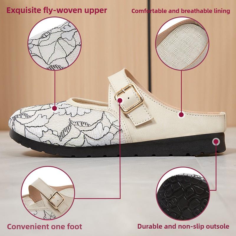 Fashion New Women's Platform Sandals for Moms Summer Breathable Slippers Non-Slip Sole Wide Fit Walking Shoes Outdoor Slides for Women
