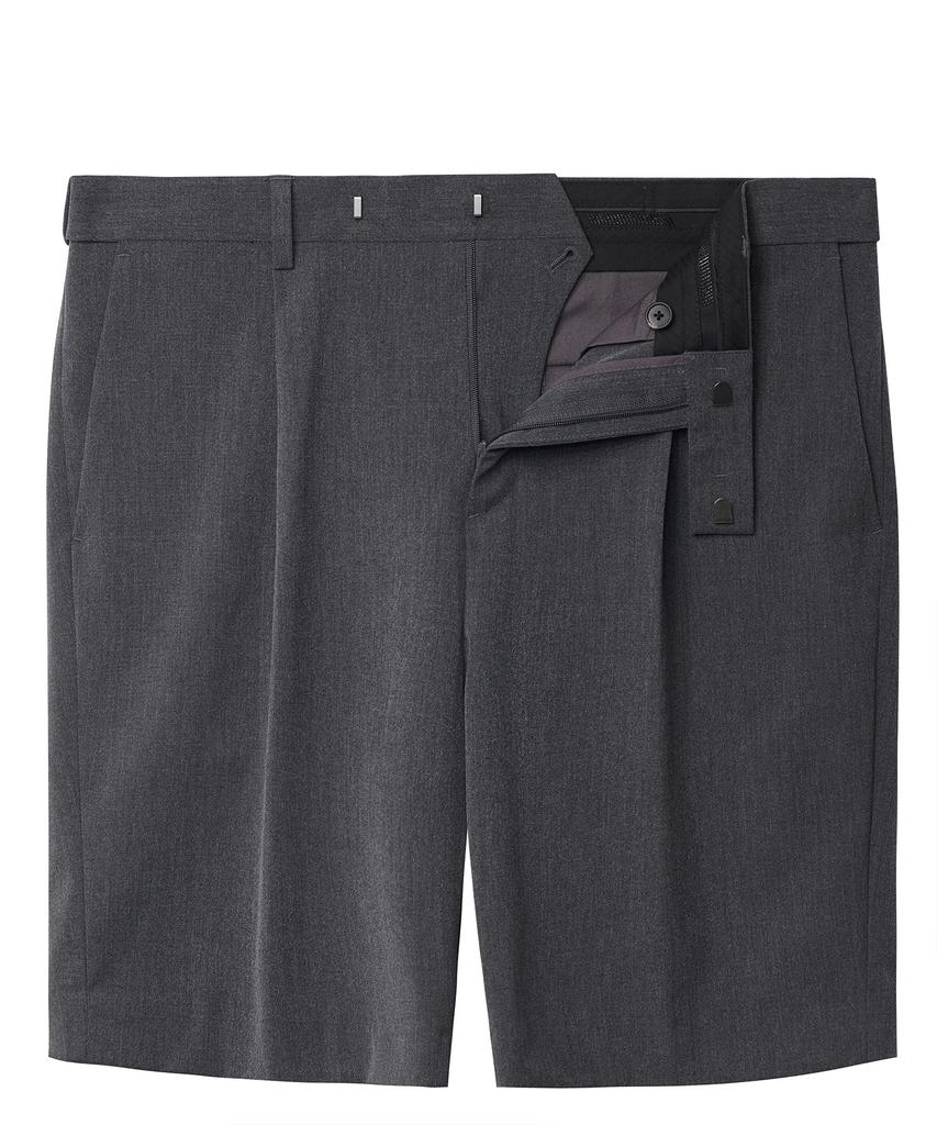 Musinsa Standard Lightweight Hidden Banding Half Slacks [Medium Gray]