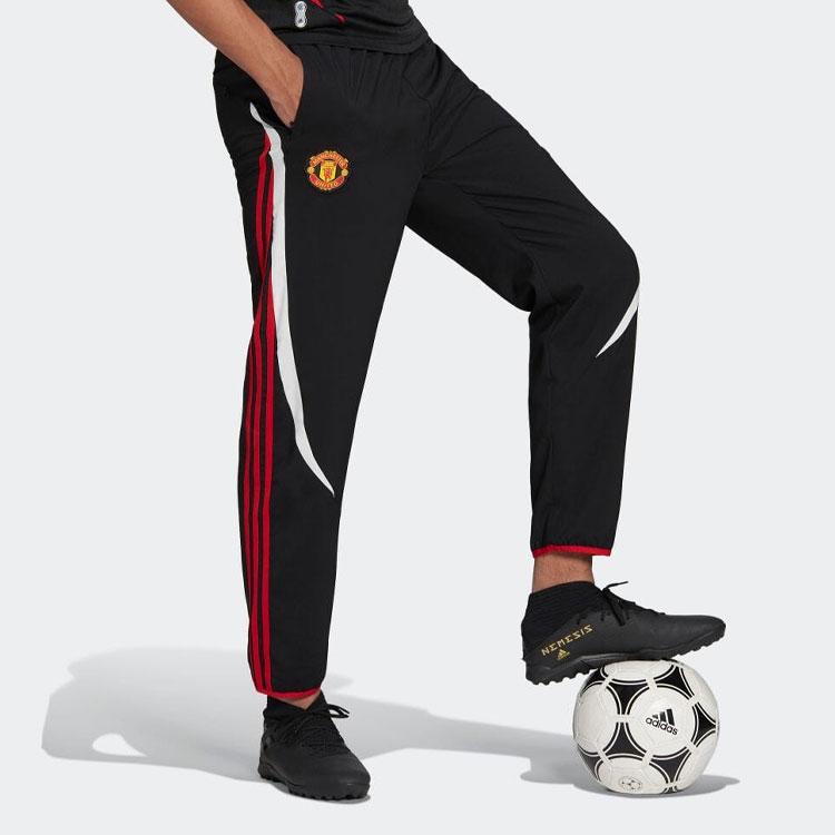 Adidas Striped Logo Casual Track Pants Men Bottoms Black H64068