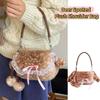Spitze Plüsch Umhängetasche Schleife Fellige Handtasche Lustige Hirsch Gepunktete Plüsch Schultertasche Kinder