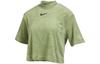T Shirts Women's Green Crew Neck Moderate DV7833-386