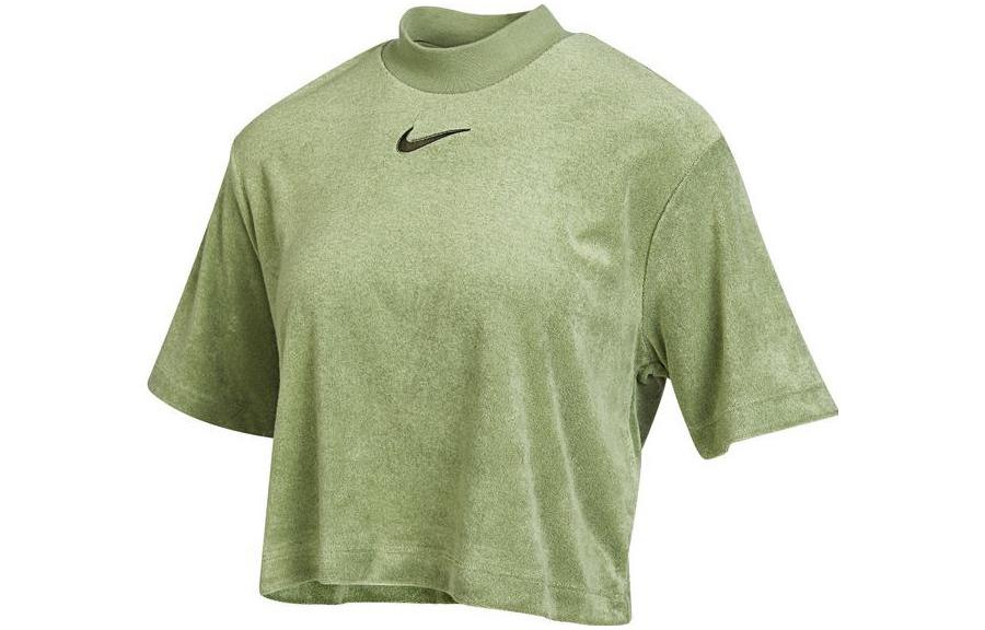 Nike T Shirts Women s Green Crew Neck Moderate DV7833-386 XL