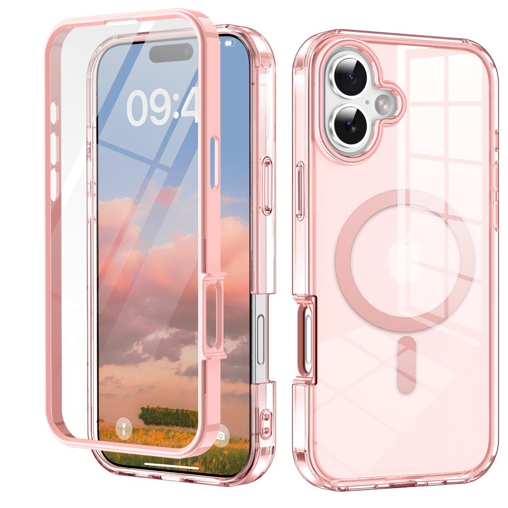 For iPhone 17 Phone Case,Compatible with MagSafe Built-in Touch Sensitive Anti-Scratch Screen Protector for iPhone17