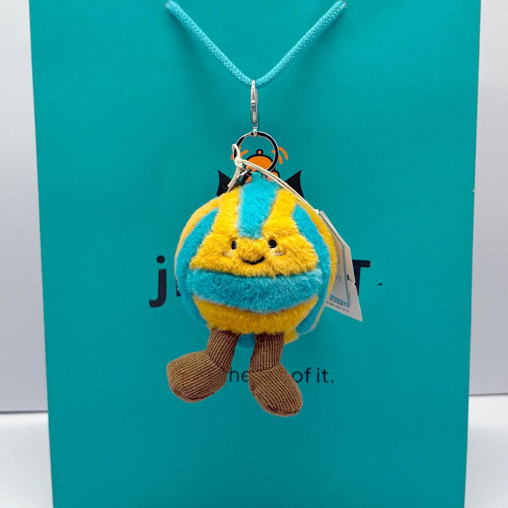 New JC Coffee Bean, Marshmallow, Ladybug, Frog, and Macaron Dessert Keychain & Bag Charm — Plush Toy Gift for Friends