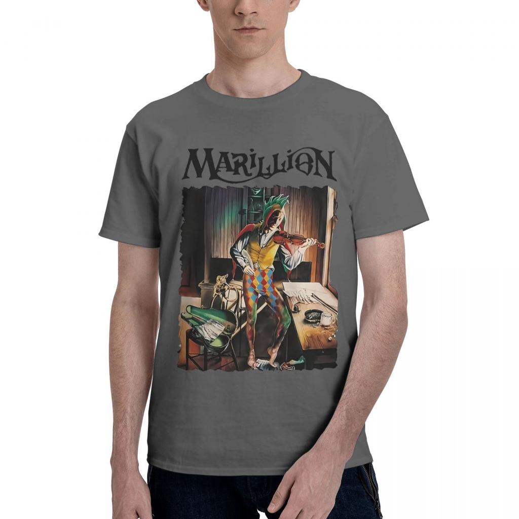 Marillion Mit Aufschrift Für einen Rundhalsausschnitt 100% Baumwolle Lässig Atmungsaktiv Bequem T-Shirt Lustige Herren T-Shirts Herren Kleidung