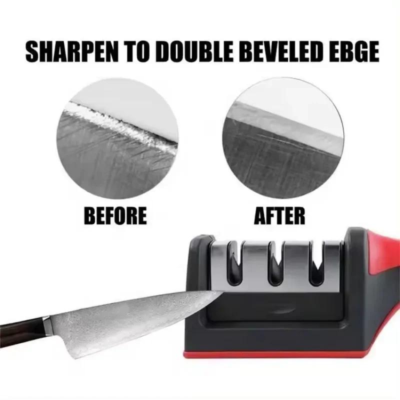 3/4-Stage Type Knife Sharpener Multifunction Kitchen Professional Knife Sharpening Tool Quick Sharpener Diamond Coated Blades