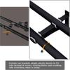 4 pcs 7.29 Inches Curtain Rod Brackets Aluminium Alloy Duty Curtain Rod Hooks  Bathroom