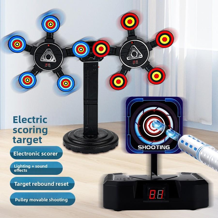 Childrens Electronic Autorecoil Shooting Target With Rotating Moving Target For Kids Play
