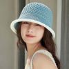 Hollow Out Sunshade Basin Cap Temperament Bow Fisherman Hat Knitted Bucket Hat  Travel