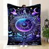 "Enchanted Celestial Mandala Tapestry - Mystical Astral Decor"Blanket Flannel Throw Blanket for Sofa, Bed, Travel, Camping, Office