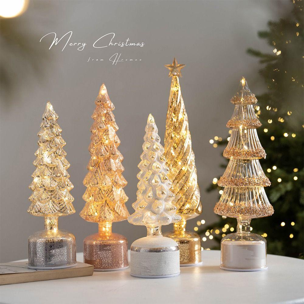 Rotating Christmas Tree Light LED Lamp Christmas Ambient Lighting  Festival Favors