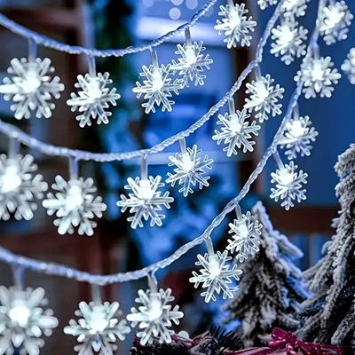 Schneeflocke Stück Batterie Modell 3 Meter 20 Lichter, Weihnachten Thanksgiving Neujahr Dekoration Lichterkette