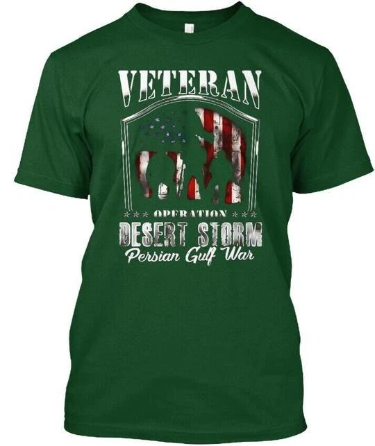 Veteran Operation Desert Storm Persian G Gulf War T shirt Made USA Size S to 5XL S