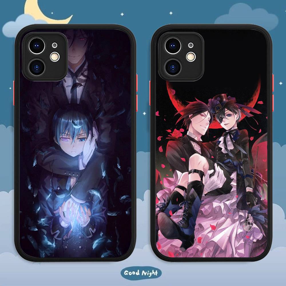 Anime Black Butler Phone Case For iPhone 16e 16 15 14 13 12 11 Pro Max X XS Max Plus Matte Clear