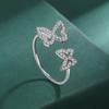 Exquisite Sterling 925 Silver Double Butterfly Couples Ring for Women Bow Anniversary Gift Jewelry Wedding Bride Ring Engagement  Silver Jewelry