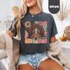 Floral Turkey TShirt Thanksgiving Boho Tee Creative Design Art Aesthetics Shirt Thanksgiving Turkey Tops Women Casual Cotton T