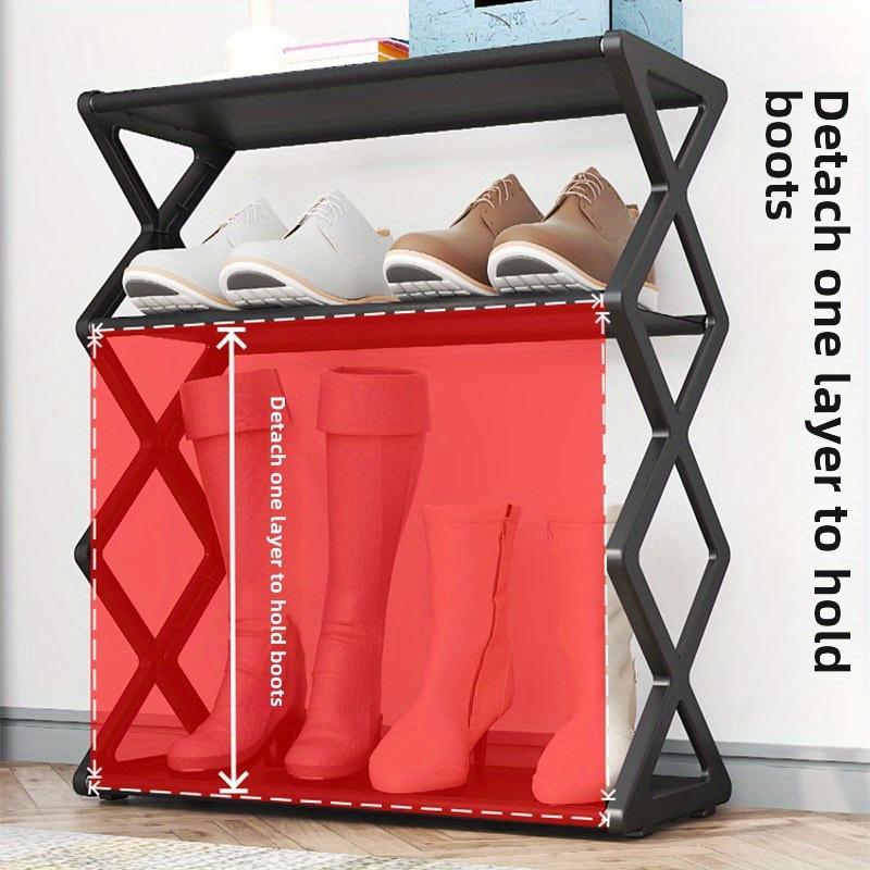 Heavy Duty X-shaped Shoe Rack - Space Saving, Easy To Assemble, Sturdy Metal Structure, Dust-proof Shoe Cabinet Type