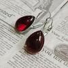 Simple Vintage Gothic Red Drop Hanging Earrings Ear Drop Jewelry for Women