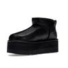 UGG Classic Ultra Mini Platform Boot Black Leather (Womens) Women Sneakers 1141510-BLLE