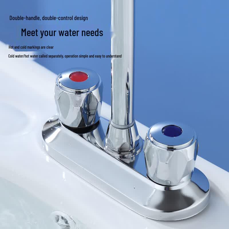 FURONGHUA Copper Core Dual Handle Basin Faucet