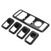 Carbon Fiber Grain ABS Glass Lift Switch Frame Set – 5 Pieces